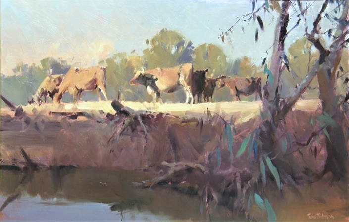 Riverbank Kialla -OIL 60 x 90 cm Painted 2007 * won "Best Painting award" ,Wangaratta 2007